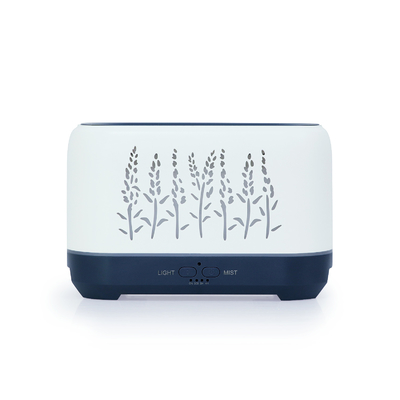 Des weiße Electri Flammen-Ultraschallnebel-Hersteller-Haushalts-Aromatherapie-Luft-Befeuchter-ätherischen Öls 24V5W Diffusor